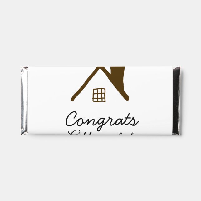 Congrats new home owner real estate inauguration t hershey bar favors (Front)