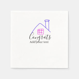 Congrats new home owner real estate inauguration t napkins