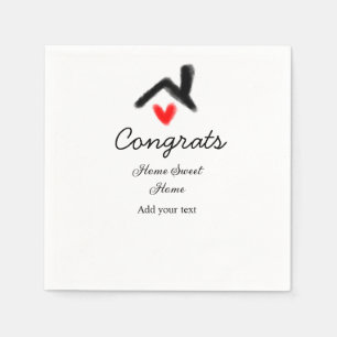 Congrats new home owner real estate inauguration t napkins