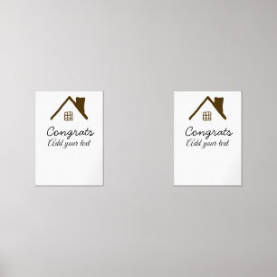 Congrats new home owner real estate inauguration t wall art sets