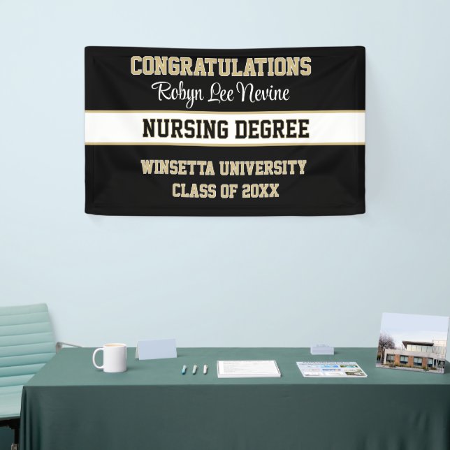 Congrats! Nursing Degree! Graduation Banner (Tradeshow)