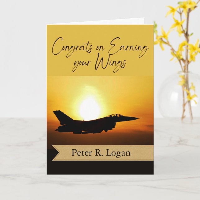 Congrats on Earning Your Wings Pilot in Jet Card | Zazzle