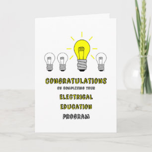 Congrats on Electrical Education Completion Card