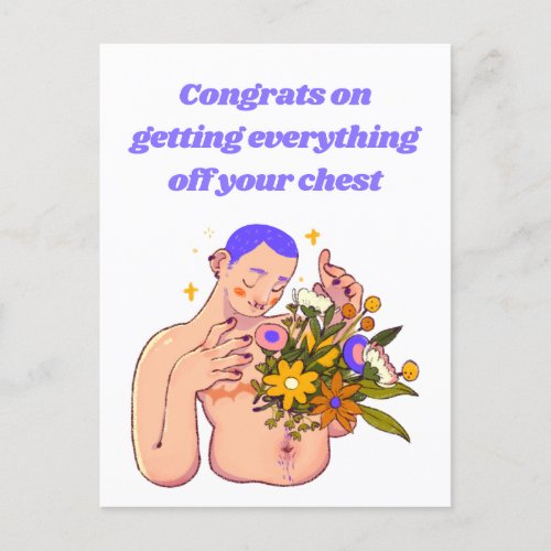 Congrats on Getting Everything off Your Chest Holiday Postcard