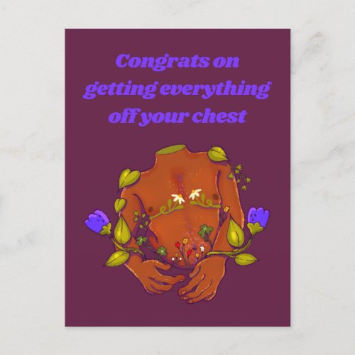 Congrats on Getting Everything off Your Chest Holiday Postcard