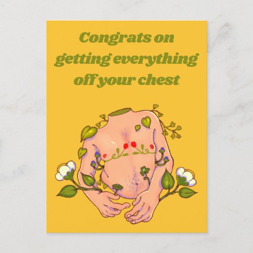 Congrats on getting everything off your chest  postcard