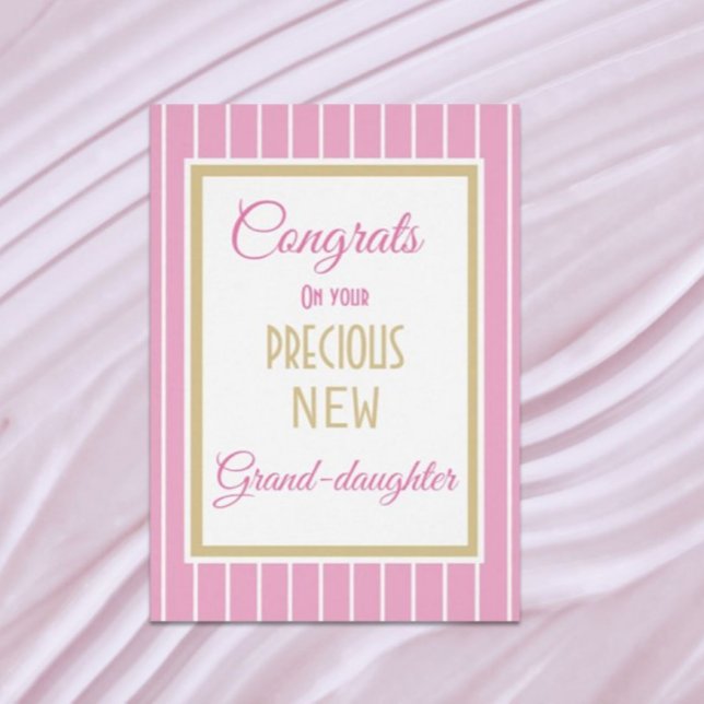 Congrats on New Grand-daughter card (Creator Uploaded)