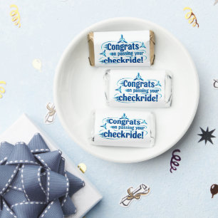 Congrats on passing your checkride! hershey's miniatures