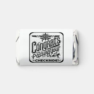 Congrats on passing your checkride! hershey's miniatures