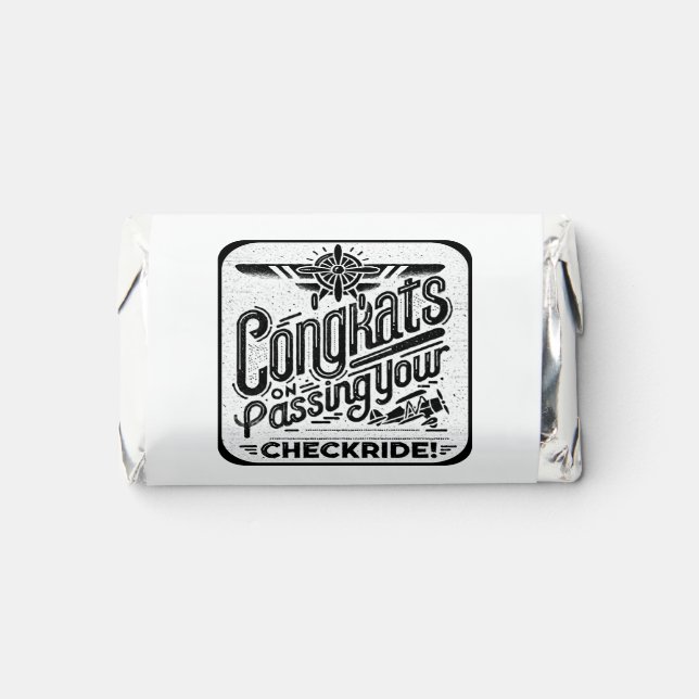 Congrats on passing your checkride! hershey's miniatures (Front)