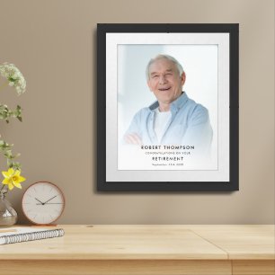 Congrats on Retirement Name Photo Overlay  Framed Art