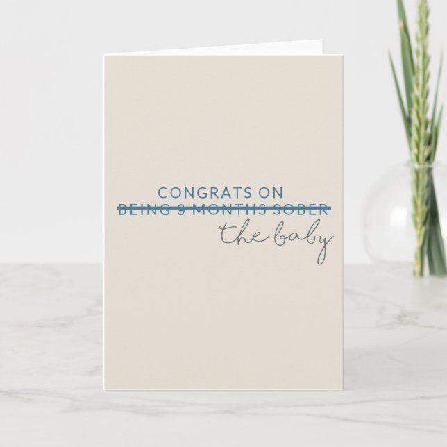 Congrats on the Baby Card - Funny Humor (Front)