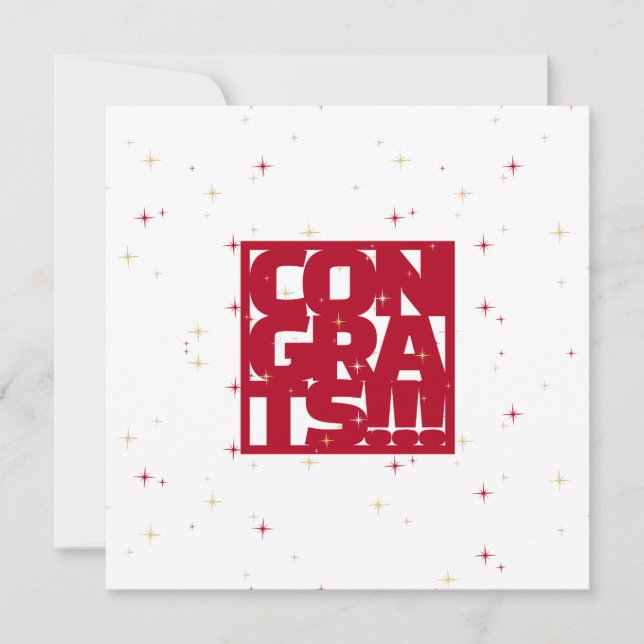 Congrats on the New Job (Red) Card (Front)