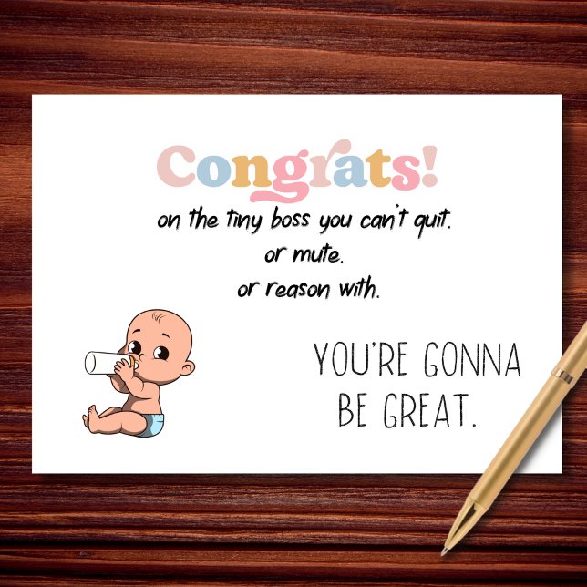 Congrats on the Tiny Boss You Can’t Quit Card (Creator Uploaded)