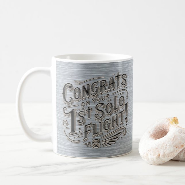 Congrats on your 1st Solo Flight Coffee Mug (With Donut)