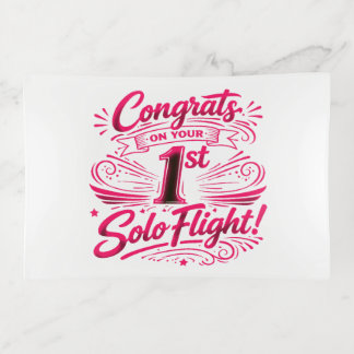 Congrats on your 1st Solo Flight Trinket Tray