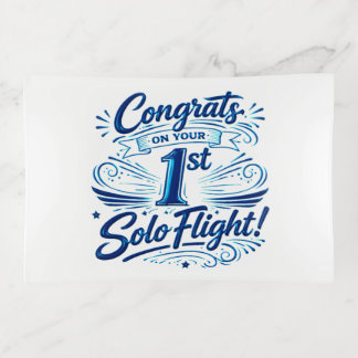 Congrats on your 1st Solo Flight Trinket Tray