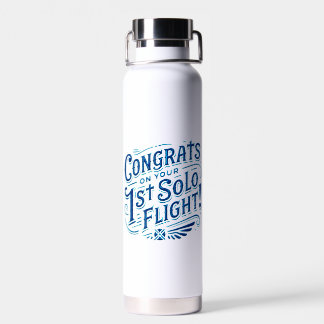 Congrats on your 1st Solo Flight! Water Bottle
