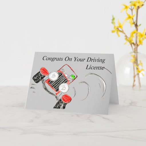 Congrats On Your Driving License Card Zazzle Congrats On Your Driving License Card Zazzle