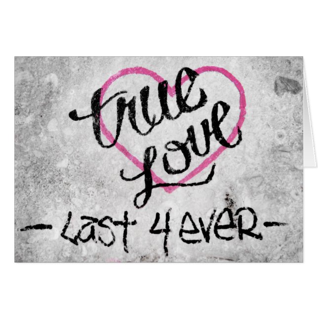 Congrats on your engagement, True Love Graffitti Cards (Front Horizontal)