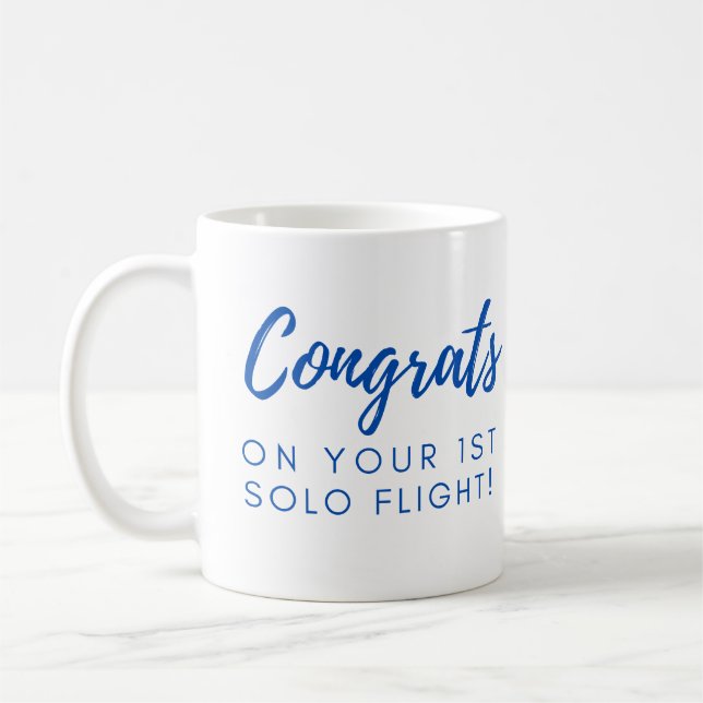 Congrats on your first solo - customizable coffee mug (Left)