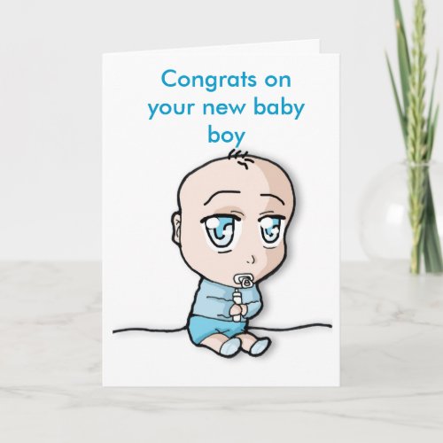 Congrats on your new baby boy card