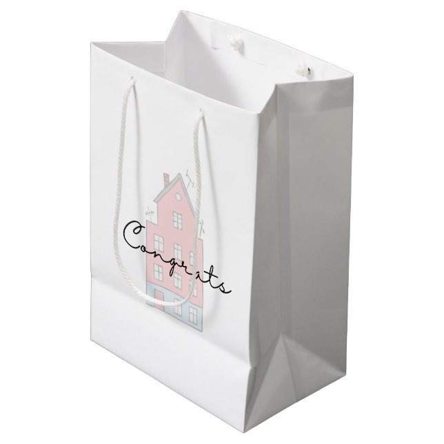 Congrats On Your New Home Gift Bag (Front Angled)