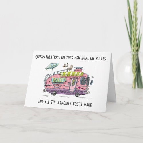 CONGRATS ON YOUR NEW HOME ON WHEELS CARD