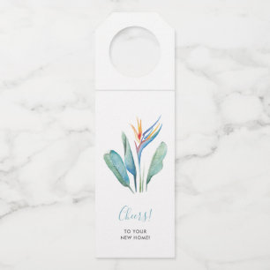 Congrats On Your New Home Tropical Wine Tag