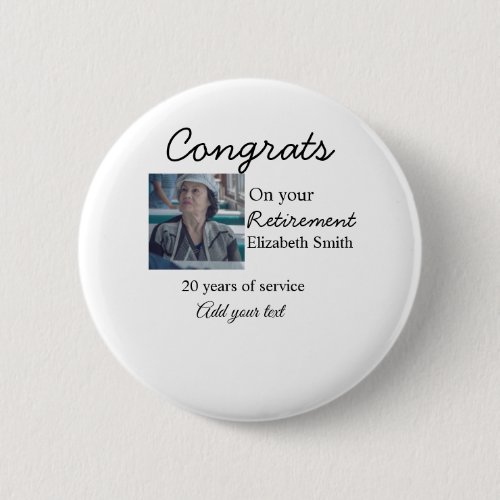 Congrats on your retirement add photo name date mi