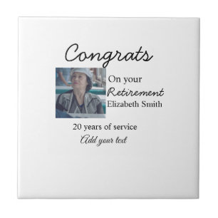 Congrats on your retirement add photo name date mi ceramic tile