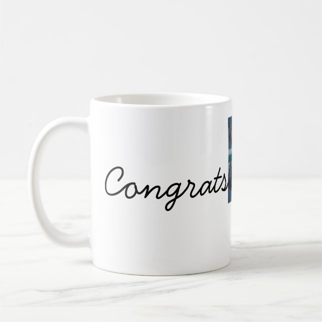 Congrats on your retirement add photo name date mi coffee mug (Left)