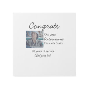 Congrats on your retirement add photo name date mi gallery wrap