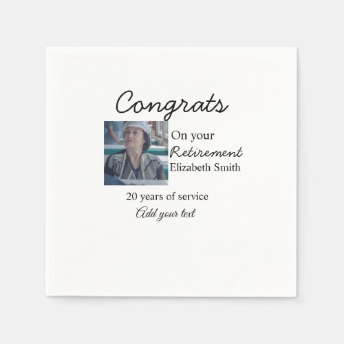 Congrats on your retirement add photo name date mi