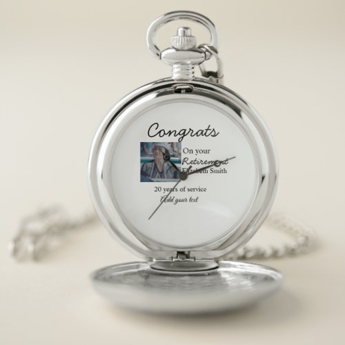 Congrats on your retirement add photo name date mi