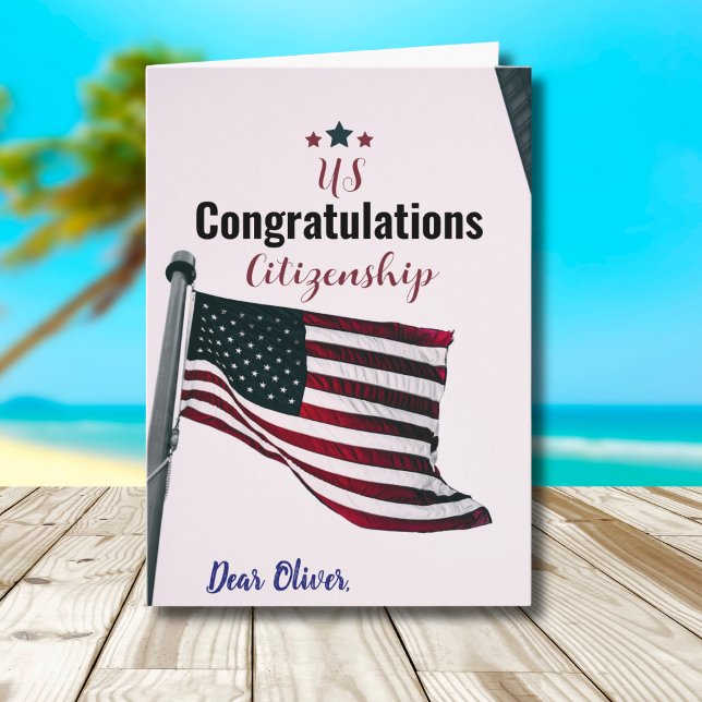 Congrats on Your U.S. Citizenship Proud American Card (Creator Uploaded)