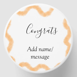 Congrats orange spiral Spanish border boho retro n Mini Candle Favors