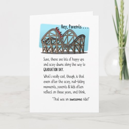 Congrats Parents_Graduation_Roller Coaster Ride Card