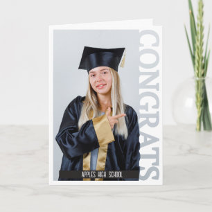 Congrats Photo Celebration driving test graduation Letterpress Thank You Card
