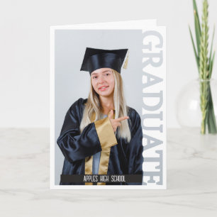 Congrats Photo Celebration graduation Letterpress Thank You Card