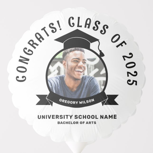 Congrats Photo Graduation Balloon (Front)