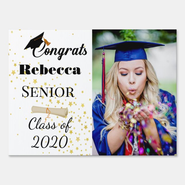 Congrats Photo Senior Sign Personalized (Front)