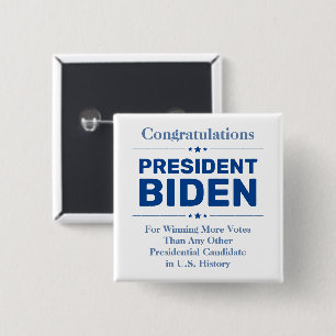Congrats President Biden Most Voted Candidate Button