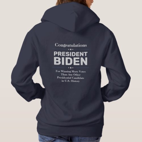 Congrats President Biden Most Voted Candidate Navy Hoodie