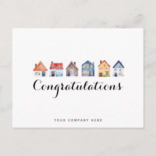Congrats Real Estate New Homeowner Postcard (Front)