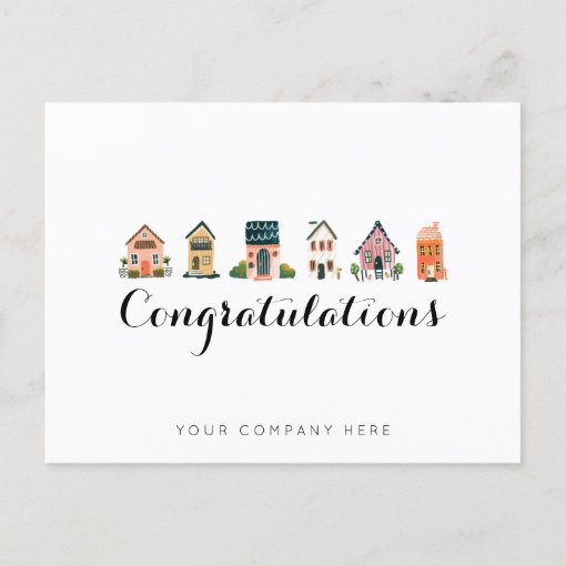 Congrats Real Estate New Homeowner Postcard | Zazzle