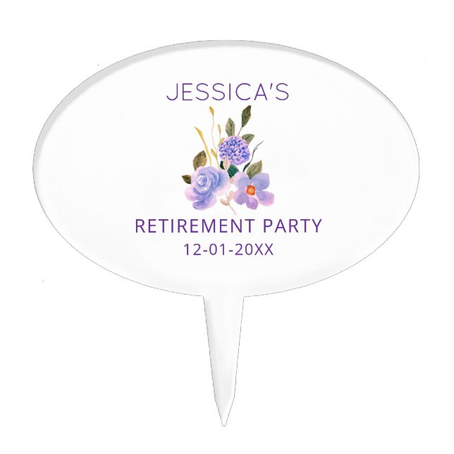 Congrats Retirement Party Cupcake toppers, Cake Topper (Front)