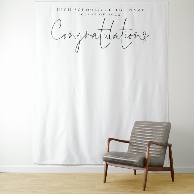 Congrats School Grad Photo Backdrop (In Situ)