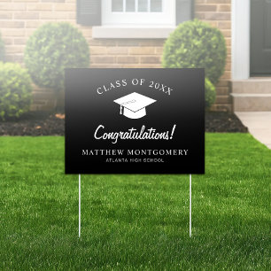 Congrats! Script Graduation Yard Sign