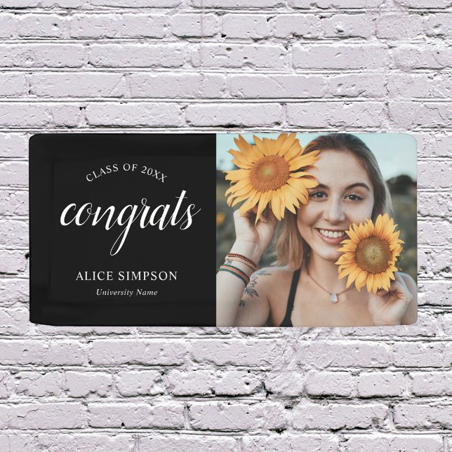 Congrats Script Photo Graduation Banner (Creator Uploaded)